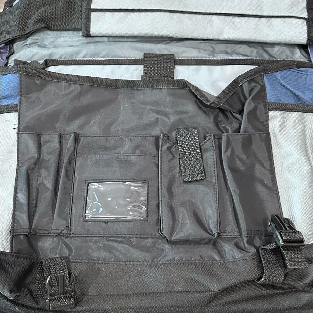 Blue and Gray Men's Messenger Computer Bag - Picture 7 of 7